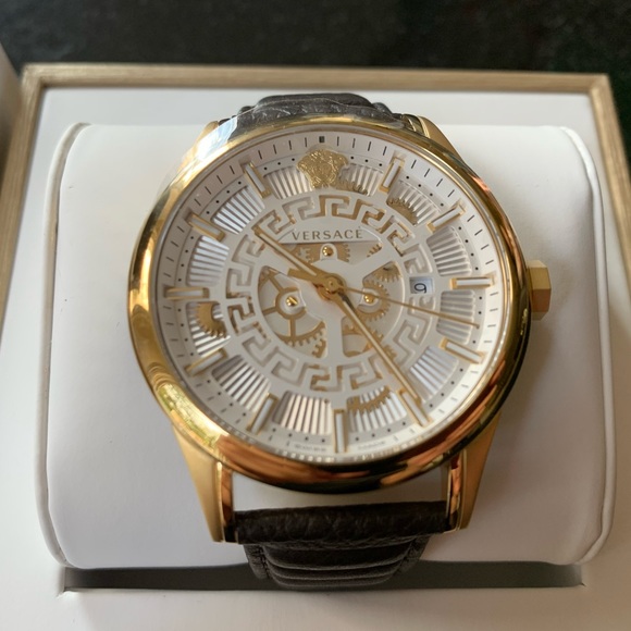 SOLD - VERSACE AIAKOS SPECIAL WATCH IN BROWN 44mm - Picture 5 of 16